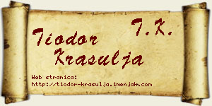 Tiodor Krasulja vizit kartica